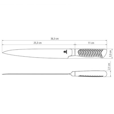 Faca Yanagiba Tramontina Diamond 9' Aço Inox para Sushi Sashimi Comida Japonesa Cozinha