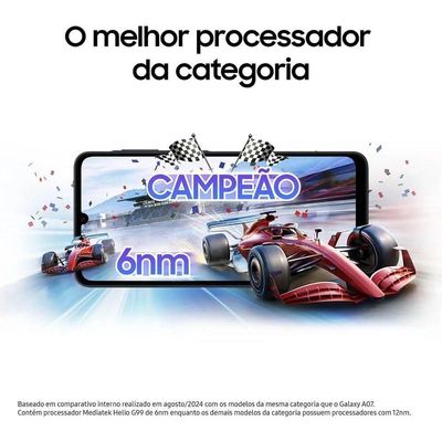 Smartphone Samsung Galaxy A07 128GB Tela 6.7" Preto