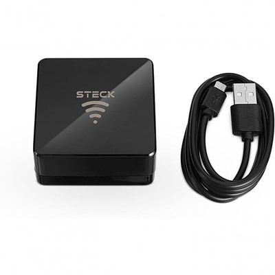 Controle Universal Smarteck com Wi-Fi Comando de Voz 360° Preto Steck SMDCUPS1