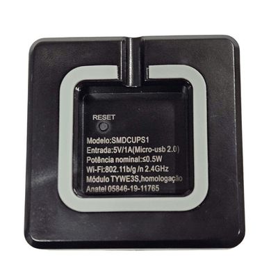 Controle Universal Smarteck com Wi-Fi Comando de Voz 360° Preto Steck SMDCUPS1