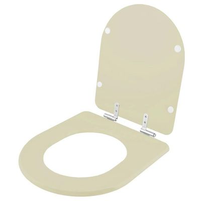 Assento Sanitário Smart Alongado Polipropileno Fechamento Suave Bege Fosco Pontto Lavabo 40CM