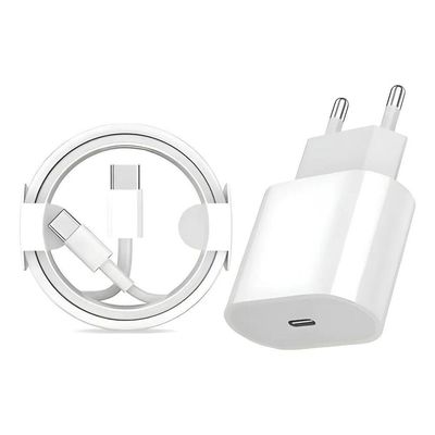 Carregador de Parede Usb-C MDM para Smartphone com Power Delivery Branco com Cabos Inclusos