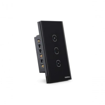 Interruptor Smart Wi-Fi Touch Dimmer EWS 1101 com Controle por App e Voz Preto Intelbras