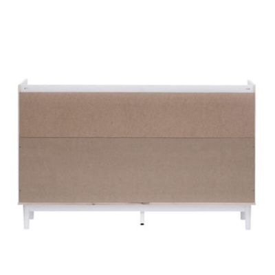 Cômoda 9 Gavetas Laca Branco em Madeira 150x43x92 cm Marin