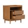 Mesa de Cabeceira Marrom Claro 63cm 2 Gavetas em Madeira Marin