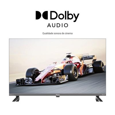 Smart TV Philco P43KRA 43" Full HD DLED Roku HDR10 Cinza Bivolt