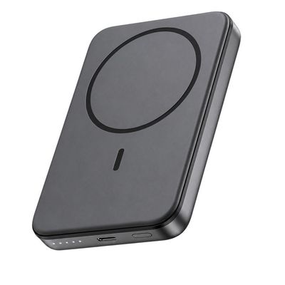 Power Bank MDM Universal 5000mAh para Smartphone Tipo C com Carregamento sem Fio Preto