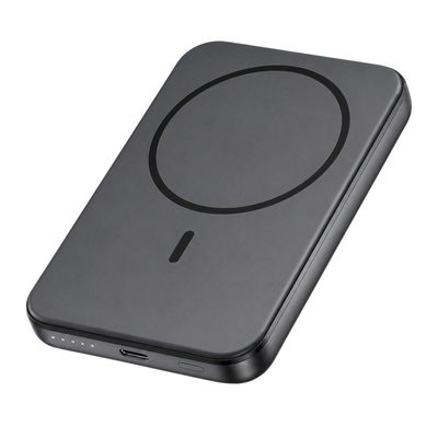 Carregador sem Fio Power Bank 5000mAh MDM para Smartphone Qi Preto