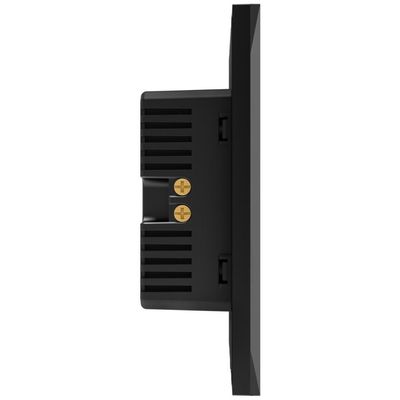Interruptor Touch Smart com 3 Canais Controle por Voz com Leds Azuis Preto