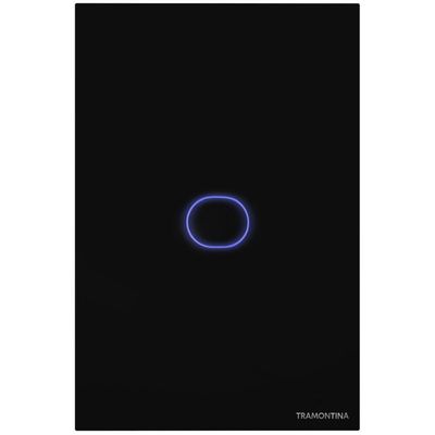 Interruptor Touch Smart Tramontina 1 Canal Controle Remoto Via Celular Bivolt Preto
