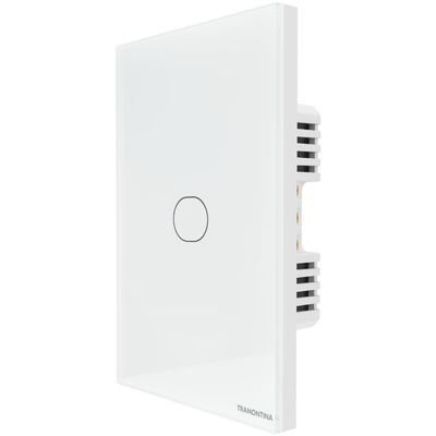 Interruptor Touch Smart Tramontina 1 Canal Painel Vidro Branco