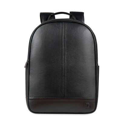 Mochila de Couro Masculina Pub Preta Bagaggio U / Preto