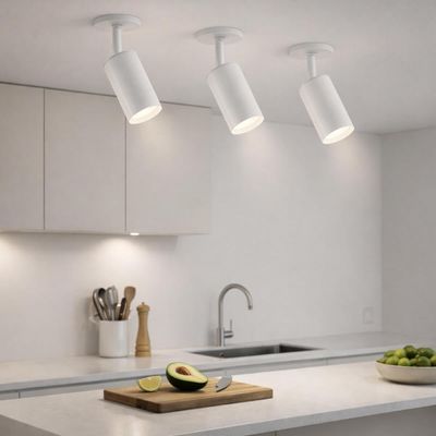 Spot de Sobrepor Redondo Luminária de Teto Interna em Alumínio Branco Bivolt Neo Iluminação