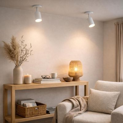 Spot de Sobrepor Redondo Luminária de Teto Interna em Alumínio Branco Bivolt Neo Iluminação