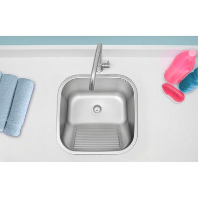 Tanque Tramontina Hera 25 L em Aço Inox Acetinado 40 x 40 cm OUTLET