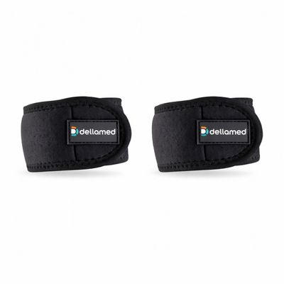 Par de Tennis Elbow Dellamed Ajustável com Neoprene unico / Preto