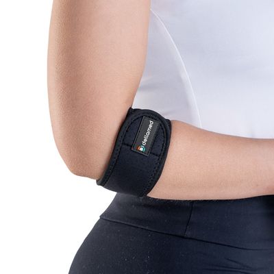 Par de Tennis Elbow Dellamed Ajustável com Neoprene unico / Preto