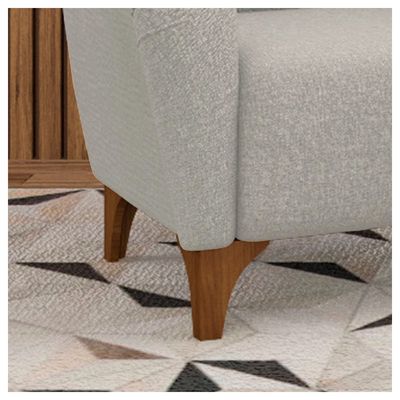 Poltrona Mila Decorativa de Descanso Caemmun Bege