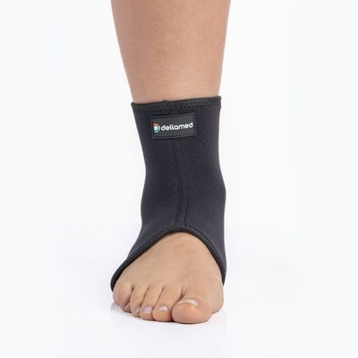 Par de Tornozeleiras Longas Otho Care Dellamed GG / Preto