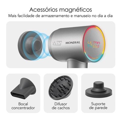 Secador Mondial Ultra Sonic SCP-01-US BLDC com Led Inteligente 220V