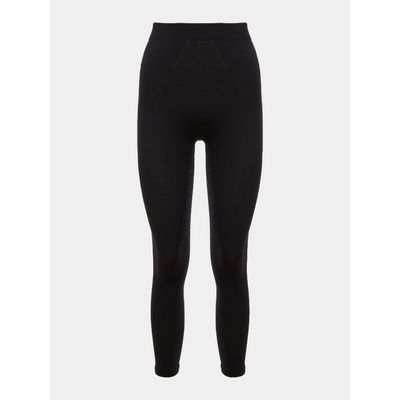 Calça de Compressão Preto M Knit 3D Sem Costura Alta Perform