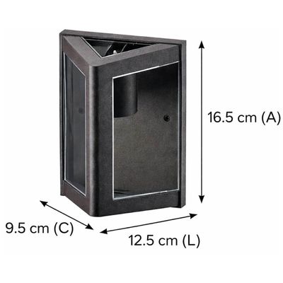 Kit 8 Arandelas Parede Triangulares Marrom Externas Internas 12x16cm Dital