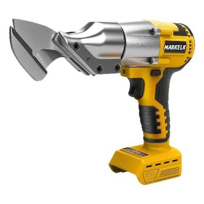 Tesoura Alicate Aviação Chapa Metal Elétrica 2 Baterias Amarelo