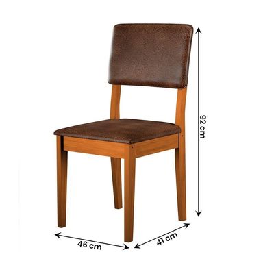 Kit Mesa De Jantar Santiago 136 E 6 Cadeiras Córdoba Cinamomo-mogno