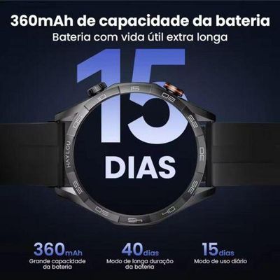 Smartwatch Haylou Solar 5 Tela Amoled 1,58 com Monitoramento Saúde e Bateria 40 Dias