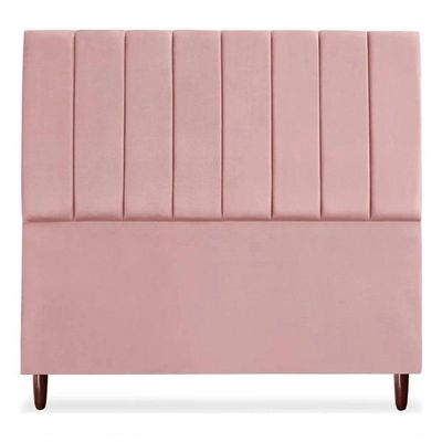 Cabeceira De Cama Box Carla Casal King 195 Cm Suede Rosa Eli Móveis E Decoração