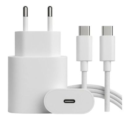 Fonte Usb-C MDM para Smartphone Power Delivery Branco com 2 Cabos