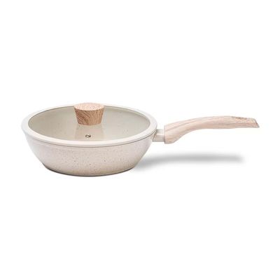 Frigideira Alta de Indução Sirius Ceramic Life Antiaderente 24cm 2,3L Brinox Vanilla
