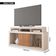 Bancada Rack Para TV 55 Polegadas Frost Marrom Caemmun Off White/Freijo