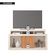 Bancada Rack Para TV 55 Polegadas Frost Marrom Caemmun Off White/Freijo