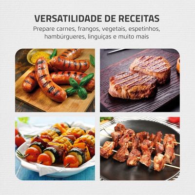 Churrasqueira Elétrica Mondial Grand Steak & Grill CH-08-BI 2000W Preto 127V