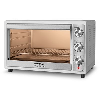 Forno Elétrico 52L Family Grill Inox Mondial Branco/Inox 1800W - FRN-52-WI 220V