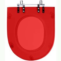 Assento Sanitário Smart Universal Resina Plástica Convencional Alumínio Vermelho Transparente Pontto