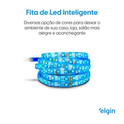 Fita Led Smart Rgb 5m Wifi Compatível com Alexa e Google Home Ip44 Elgin