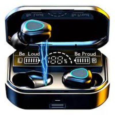 Fone de Ouvido sem Fio Bluetooth MDM M10 com Case Power Bank para Jogos e Smartphone