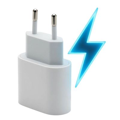 Fonte Usb-C MDM Power Delivery para Smartphone com Cabos Tipo C e Lightning Branco
