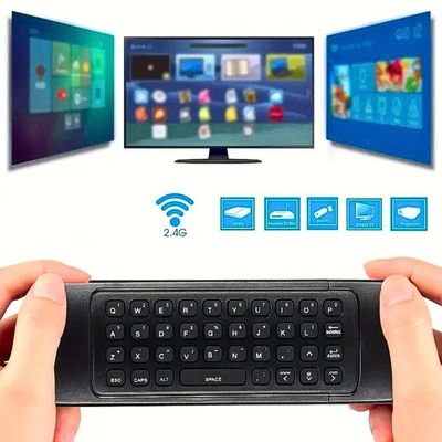 Controle Air Mouse Altomex com Teclado Qwerty para Smart Tv e Pc Conexão 2.4GHz Preto