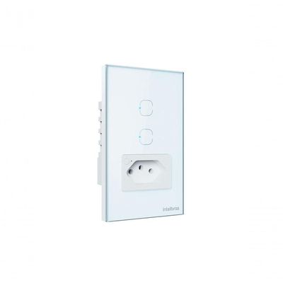 Tomada Inteligente ETS 2002 10A Smart Wi-Fi com Controle Remoto por Aplicativo Branco Intelbras