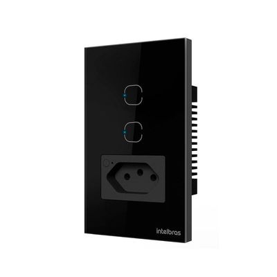 Tomada Simples 10a Smart Wi-fi Ets 2002 Preto 4850069