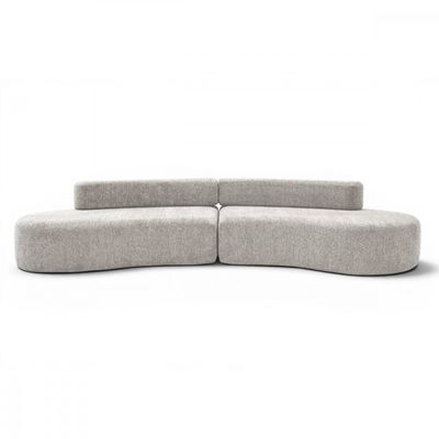 Sofá Compactado Haven 3 Lugares Cazedis Creme