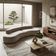 Sofá Compactado Haven 3 Lugares Cazedis Creme