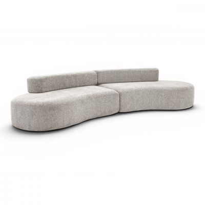 Sofá Compactado Haven 3 Lugares Cazedis Creme