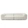 Sofá Compactado Puffer 3 Lugares Cazedis Creme