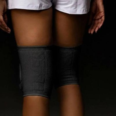 Joelheira Flyer Preto G Knit 3D Sem Costura Eva 12Mm Alta Proteção Impacto Conforto E Liberdade De Movimento Esportes