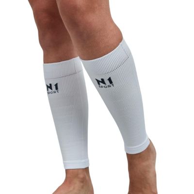 N1 Sport Protetor de Panturrilha Branca Spry Tamanho G KNIT