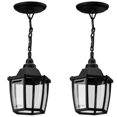 Kit 2 Luminárias Teto 40cm E27 Pendente Dital Preto Heritage Bivolt Cozinha Sala Estar Jantar